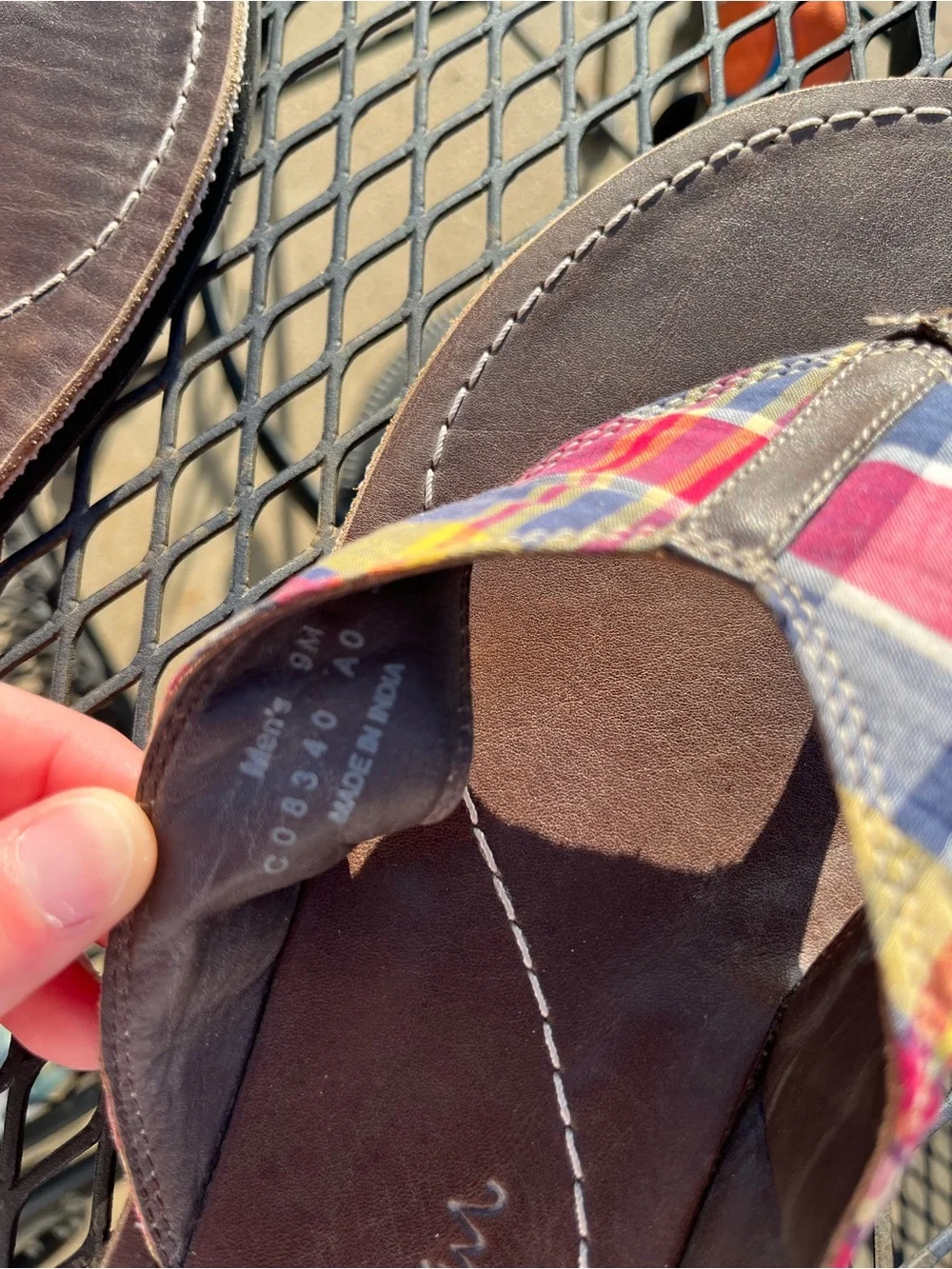 Cole Haan Plajd Fabric Sandals